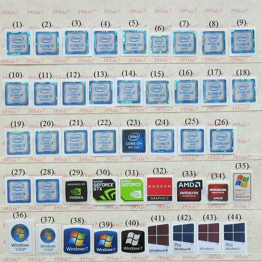 Intel Core I3 I5 I7 Sticker (6th 7th 8th 9th Gen) Os Sticker Graphics Sticker