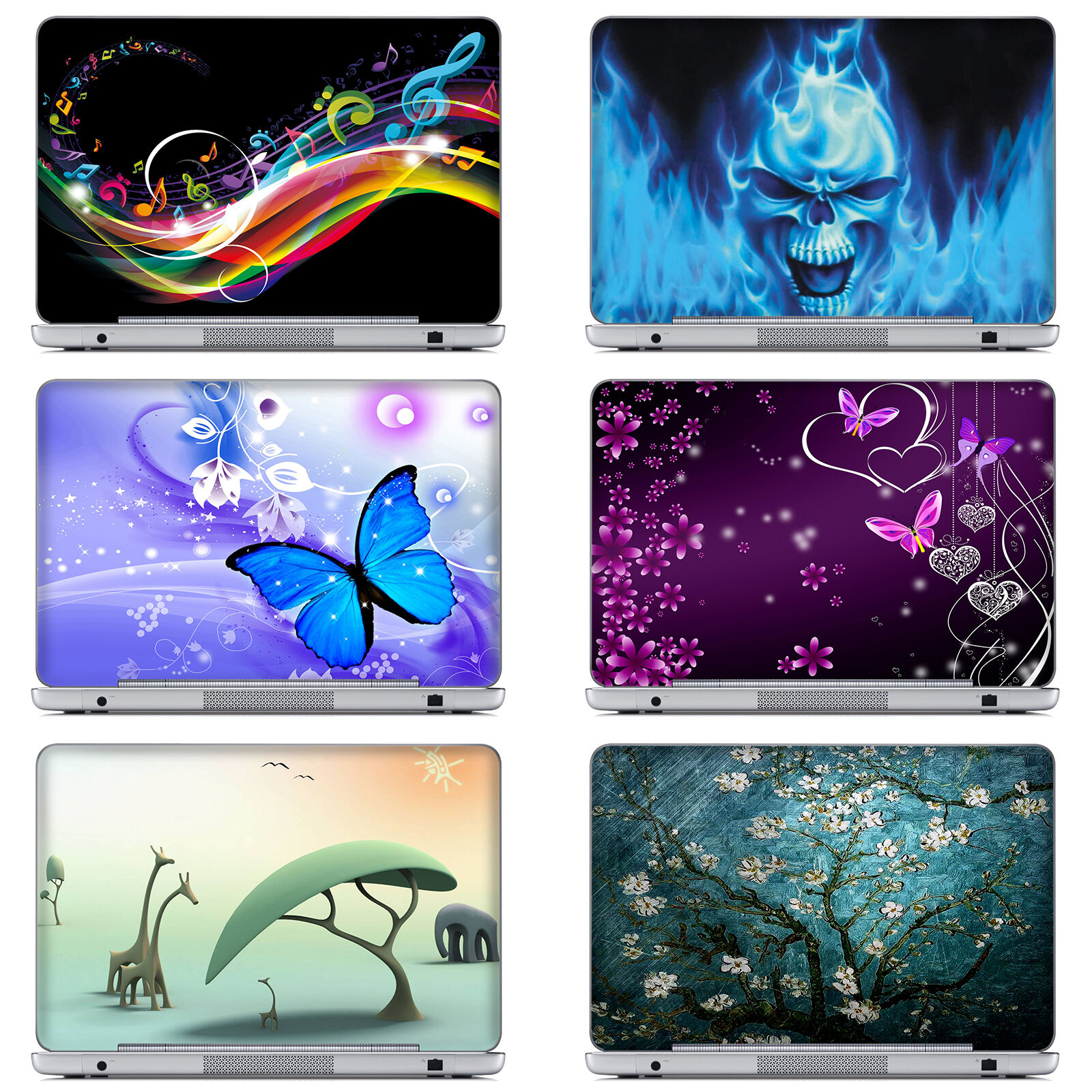 10"-17" Laptop Computer Skin Sticker Decal Cover For Asus Dell Hp And More