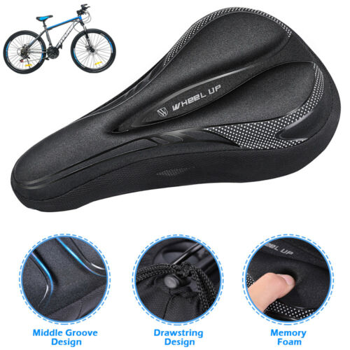 Bike Saddle Seat Cover Bicycle Silicone Soft Comfort Pad Cushion Padded Sporty