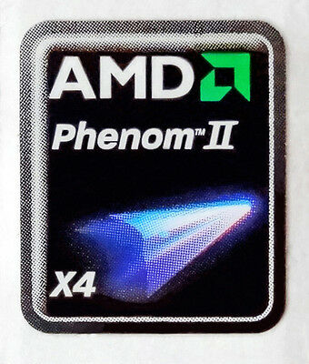Amd Phenom Ii X4 Sticker 18 X 21.5mm Case Badge Logo Label Usa Seller