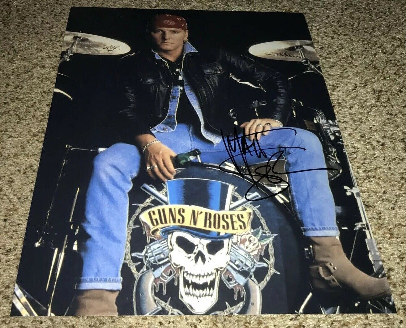 Matt Sorum Signed 11x14 Photo Drummer Guns N Roses With Proof