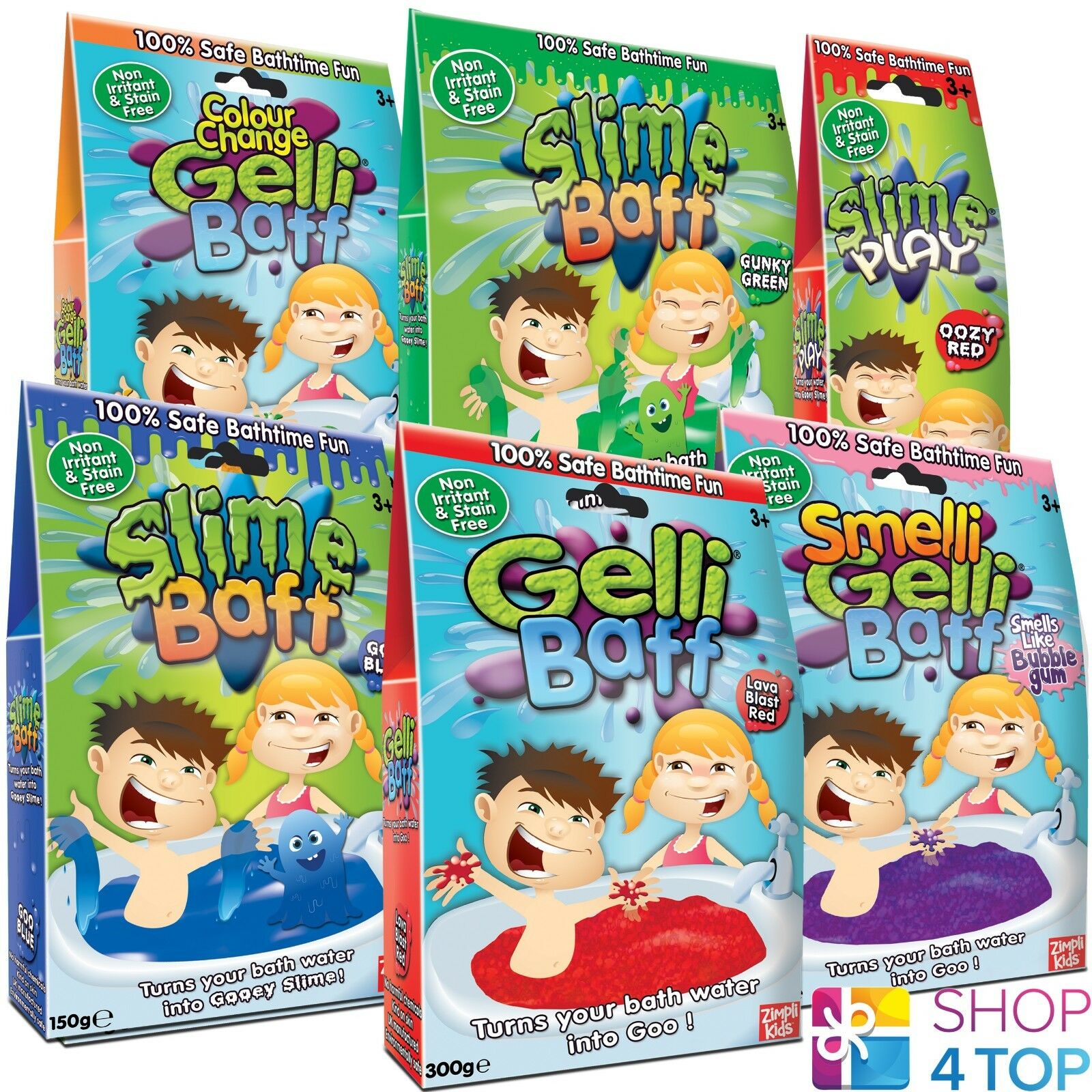 Gelli Baff Slime Smelli Color Change Play Turn Water Into Goo Bath Kids New
