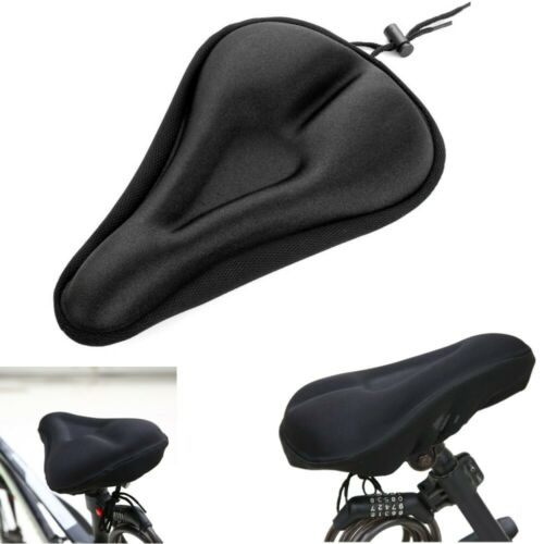 Black Comfortable Durable Bike Bicycle Seat Cover Cushion Soft Gel Saddle