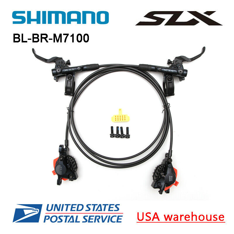 New Shimano Slx Br-bl-m7100 Bike Mtb Hydraulic Disc Brake Set F&r (oe)