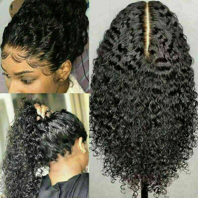 Aaa Human Hair Lace Front Wig Womens Brazilian Human Long Curly Wavy Hair Wigs