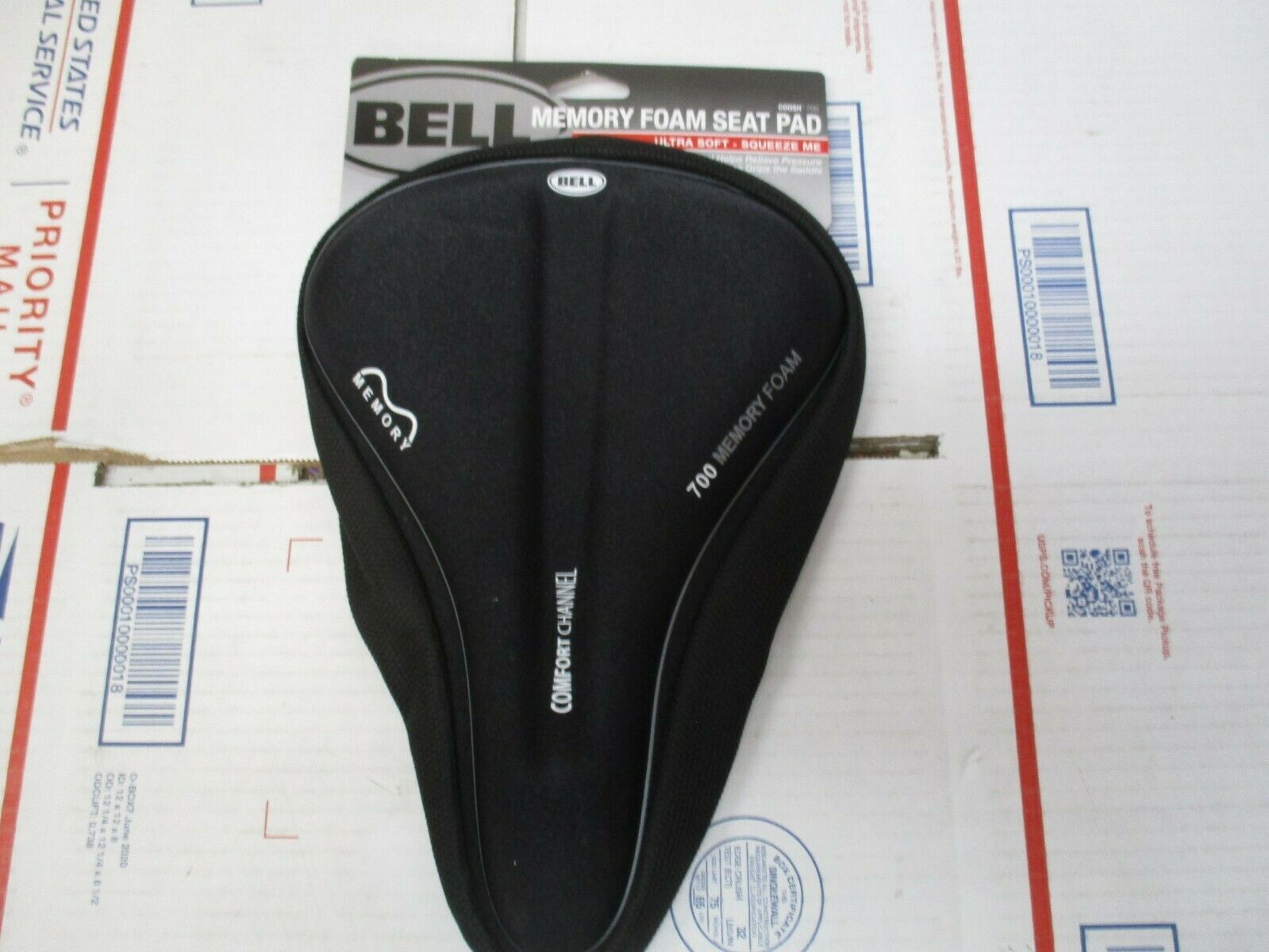 Bell Memory Foam Black Seat Pad 7122188 Ultra Soft New With Tags Fast/free Ship