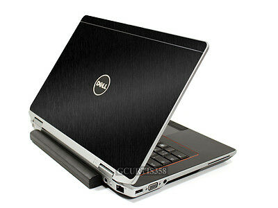 Black Brushed Textured Vinyl Lid Skin Cover Fits Dell Latitude E6430 Laptop