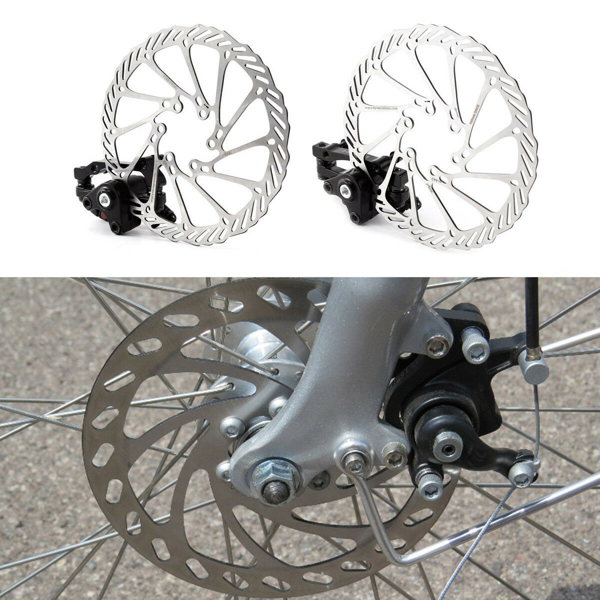 Bike Disc Brake Front & Rear Disc 160 Mm Rotor Brake Kit For Mountain Bicycle