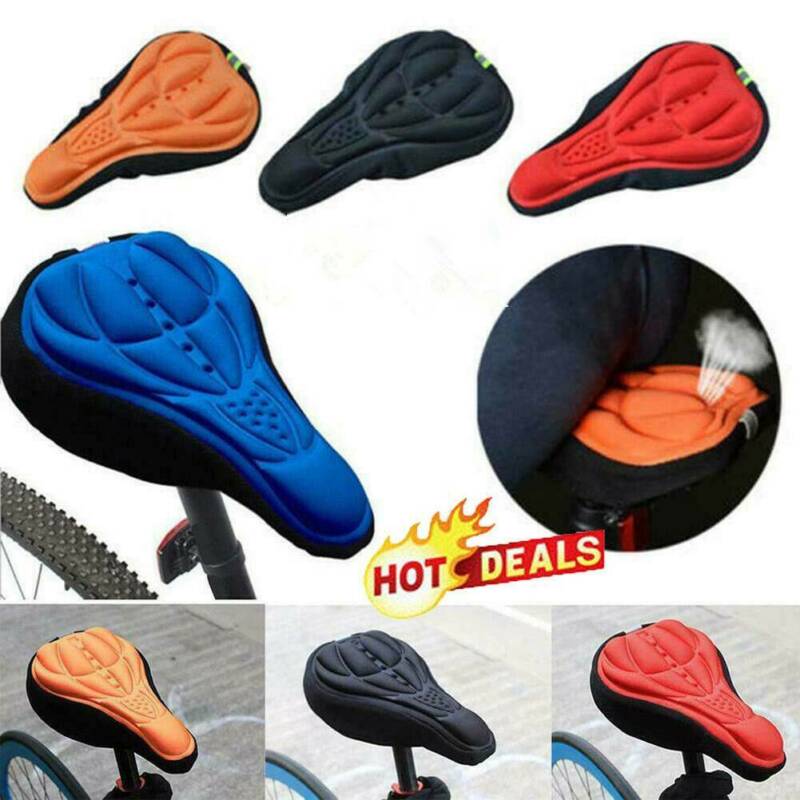 Bike Bicycle Silicone 3d Gel Saddle Seat Cover Comfort Pad Padded Soft Cushion