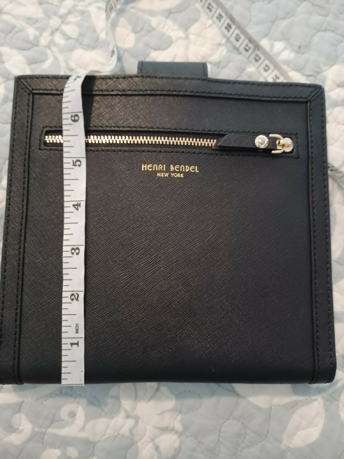 Henri Bendel New York Women Wallet Leather Black Large