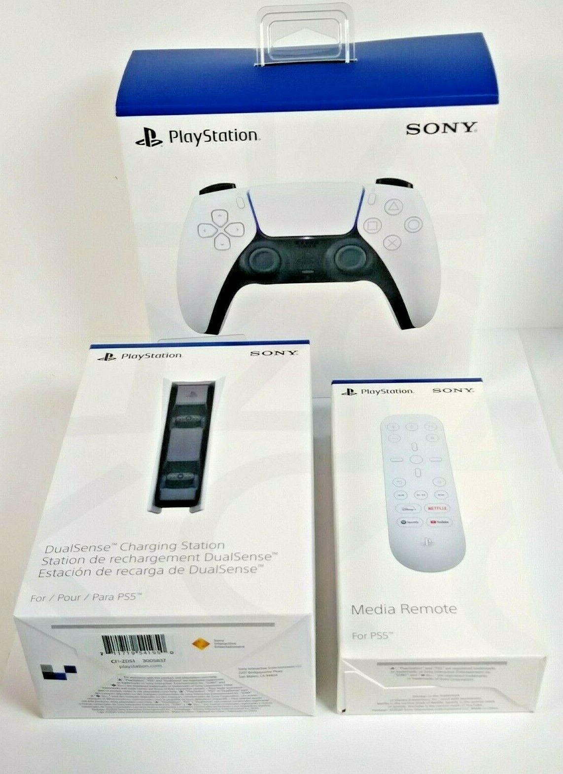 Sony Playstation 5 Ps5 Accessories Bundle Controller Charger Media Remote New