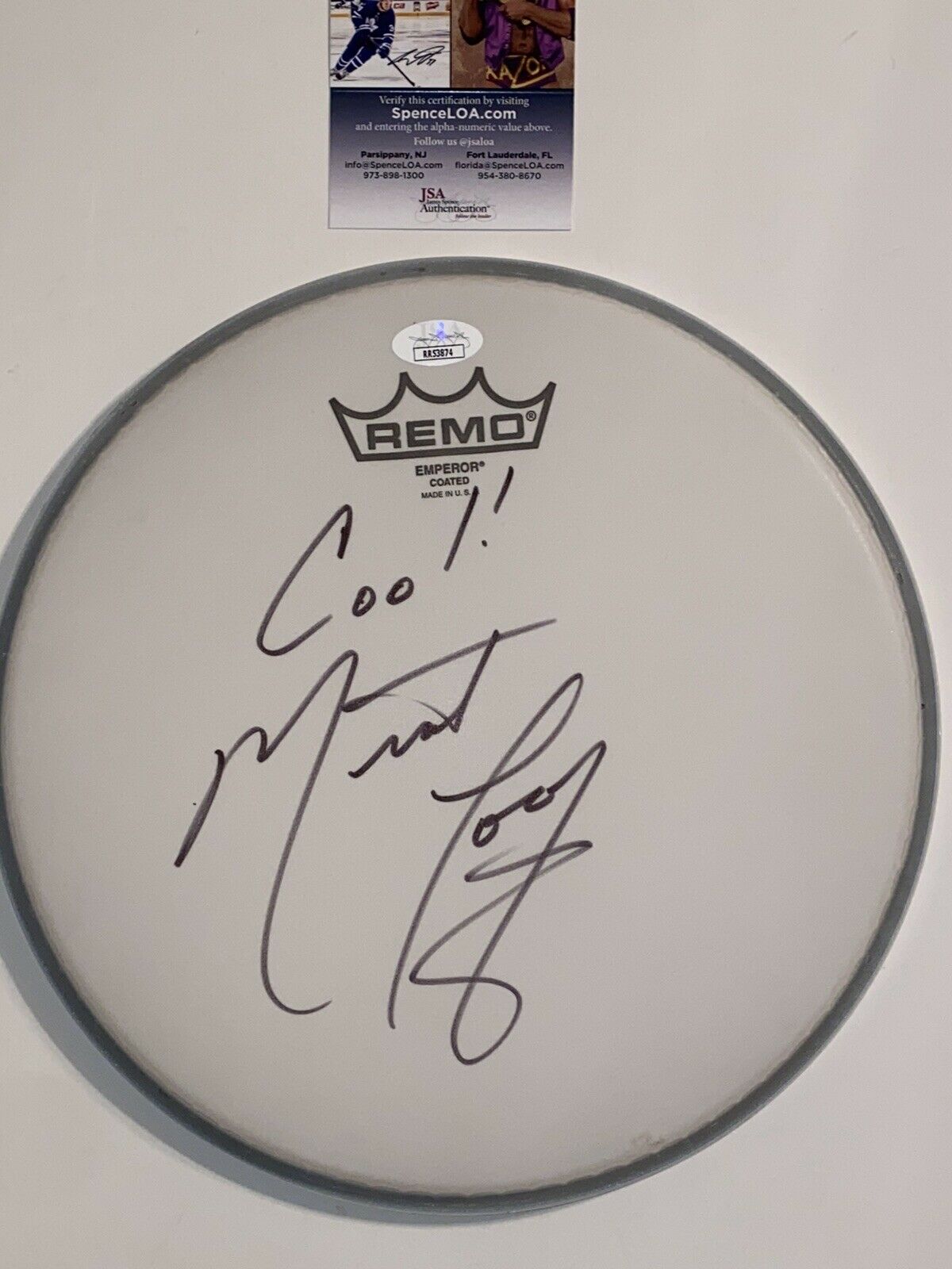 Meat Loaf Authentic Signed Autographed Remo Drumhead Jsa Certified Cool
