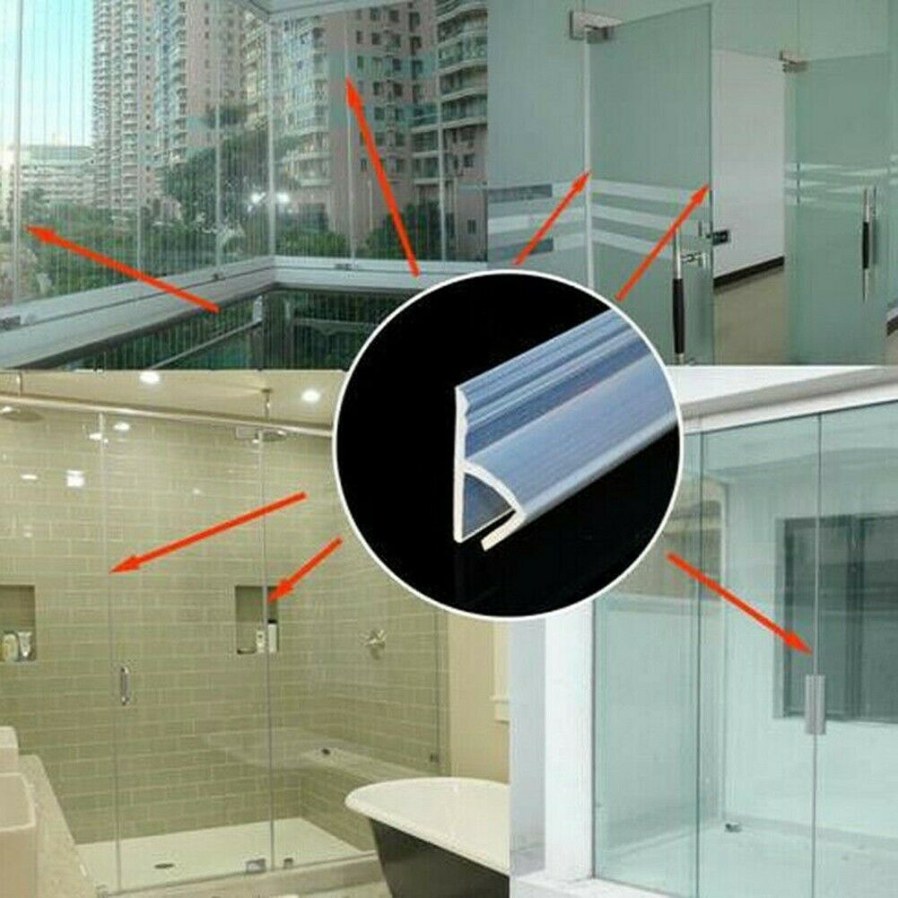2m*bathroom Door Seal Strip For Glass Thickness 6/8/10/12mm Seal Gap Waterproof