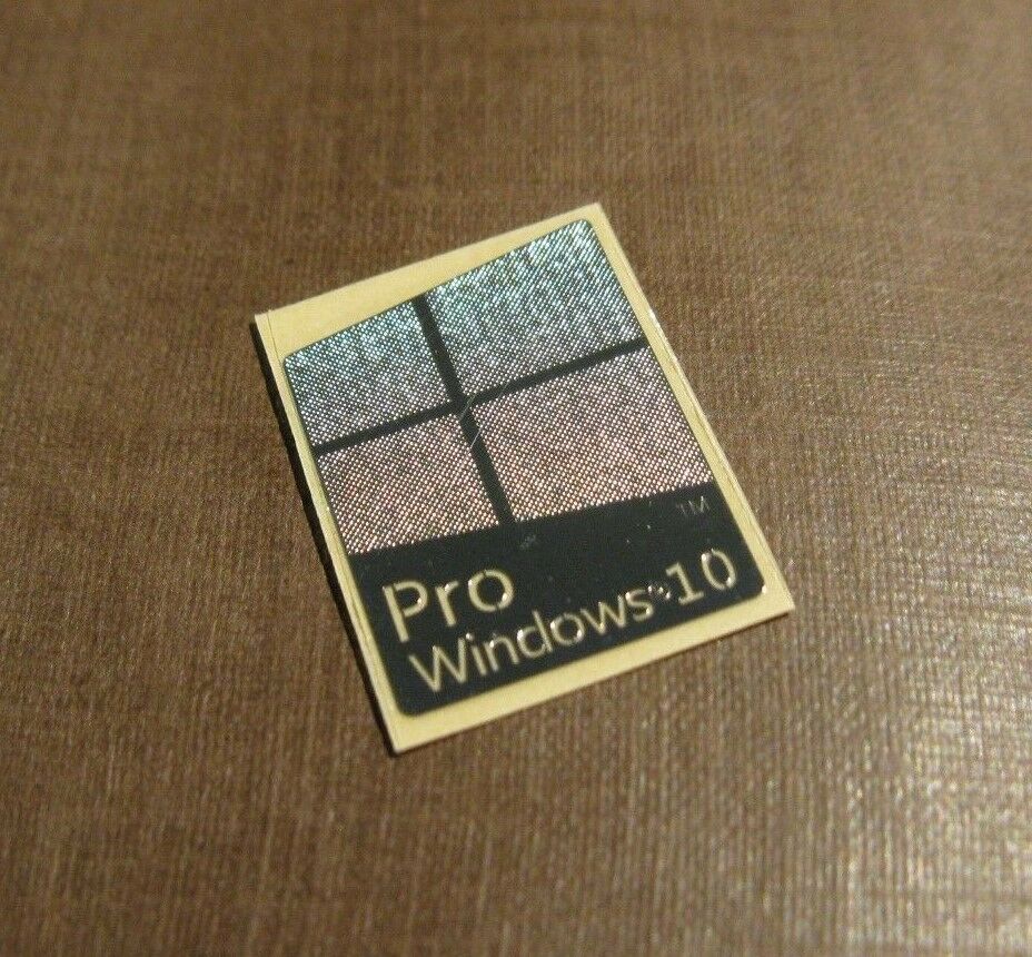 1 Pcs Windows 10 Pro Chrome Badge Logo Decal Metal Sticker 16mm X 23mm Usa Ship