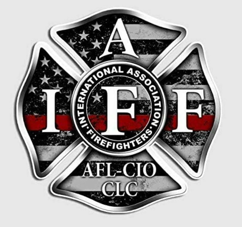 Iaff Distressed American Firefighter Flag Sticker Decal (select Your Size)