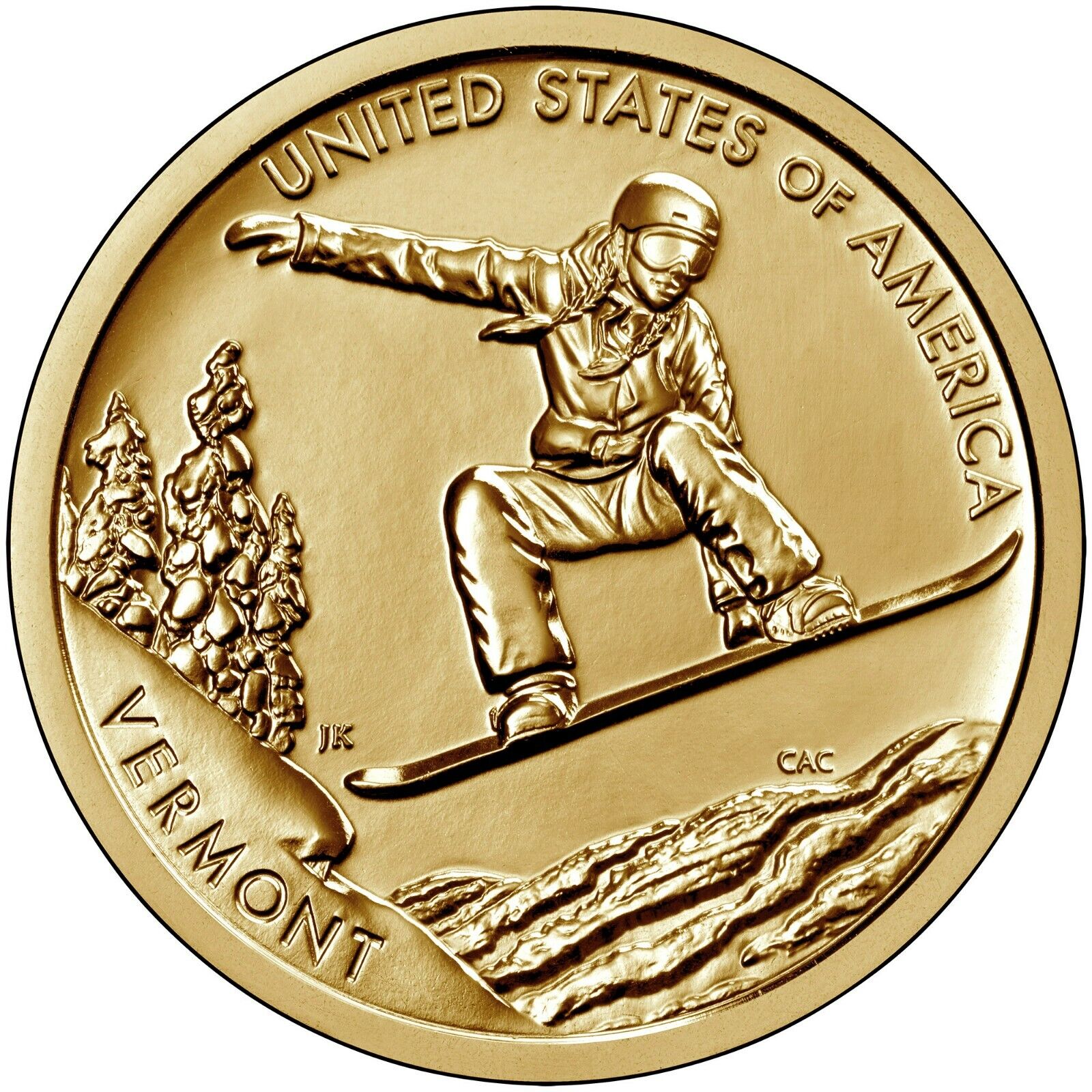 2022 Vermont Snowboarder American Innovation Dollar (1 Coin)
