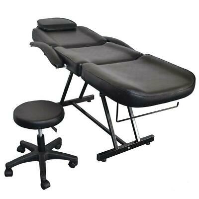 Salon Spa Black Massage Bed Tattoo Chair Facial Adjustable Table Acupuncture