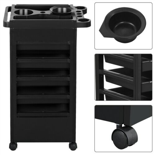 Rolling Salon Hairdresser Barber Beauty Storage Trolley Hair 5 Layers Cart Spa