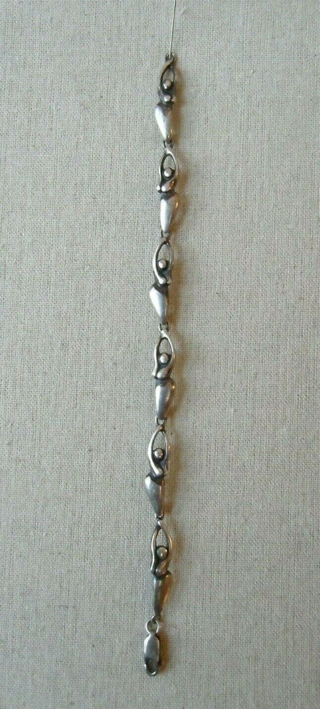 Jane Iris Goddess Link Bracelet Sterling Silver - Broken / For Parts