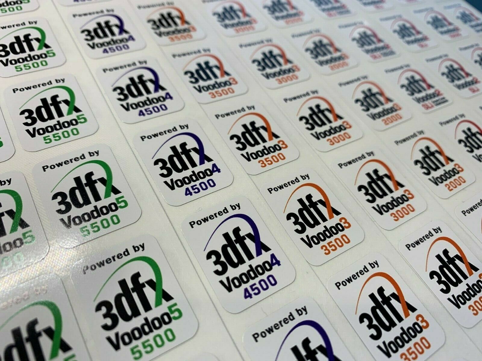 3dfx Voodoo 2000 3000 3500 4500 5500 Banshee Vintage Computer Case Badge Sticker
