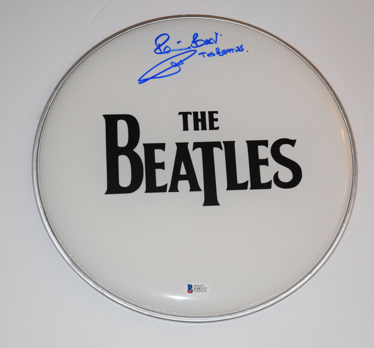 Pete Best Signed Autograph Drumhead The Beatles Beckett Bas Coa