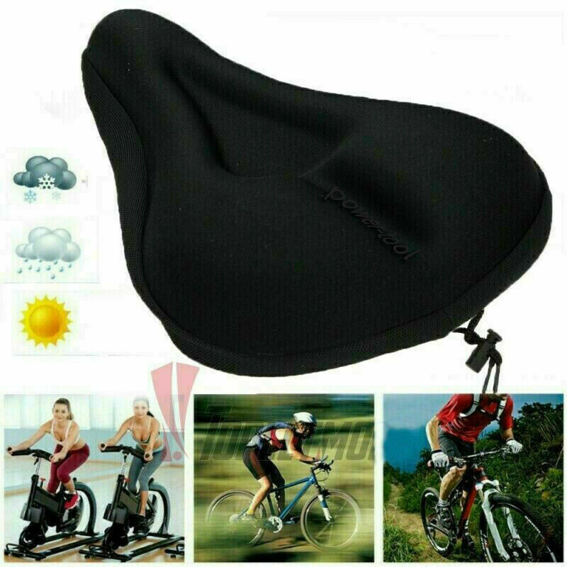 Bike Bicycle Gel Cushion Extra Comfort Sporty Wide Big Soft Pad Seat Cover New