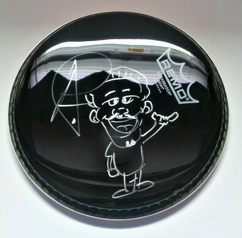 Anderson Paak Signed Drumhead With Rare Sketch Make It Better Rnp
