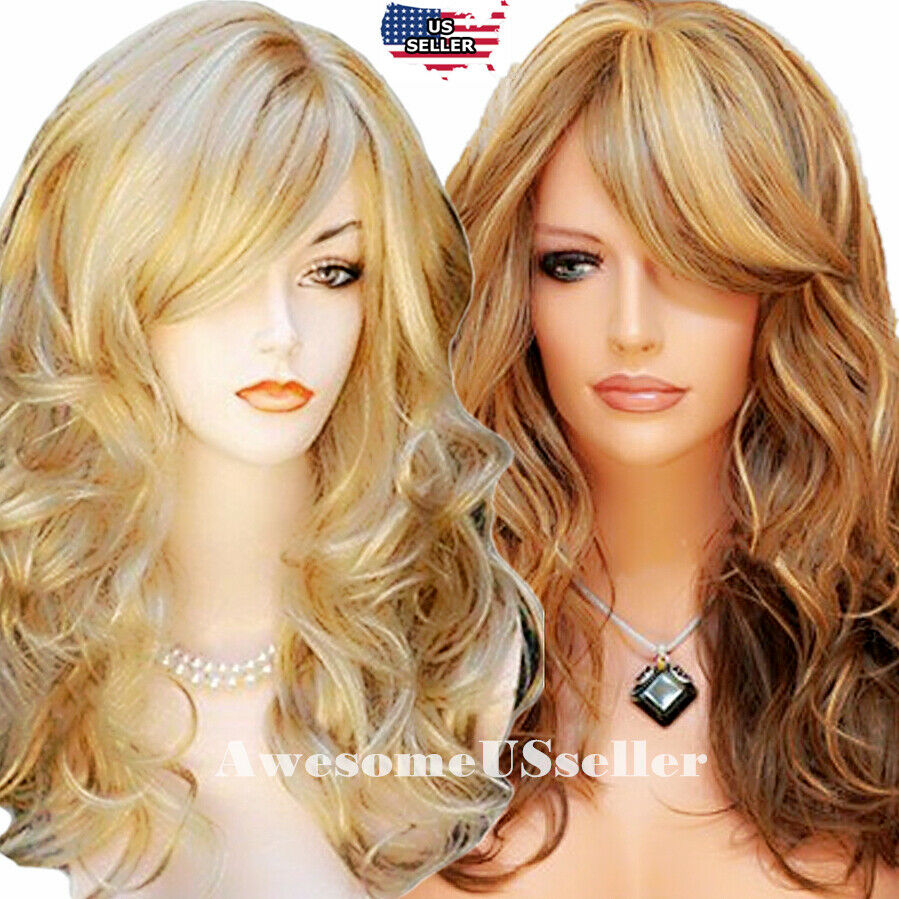 Women Fashion Cosplay Costume Curly Party Wavy Hair Anime Wigs Hair Long Wig New