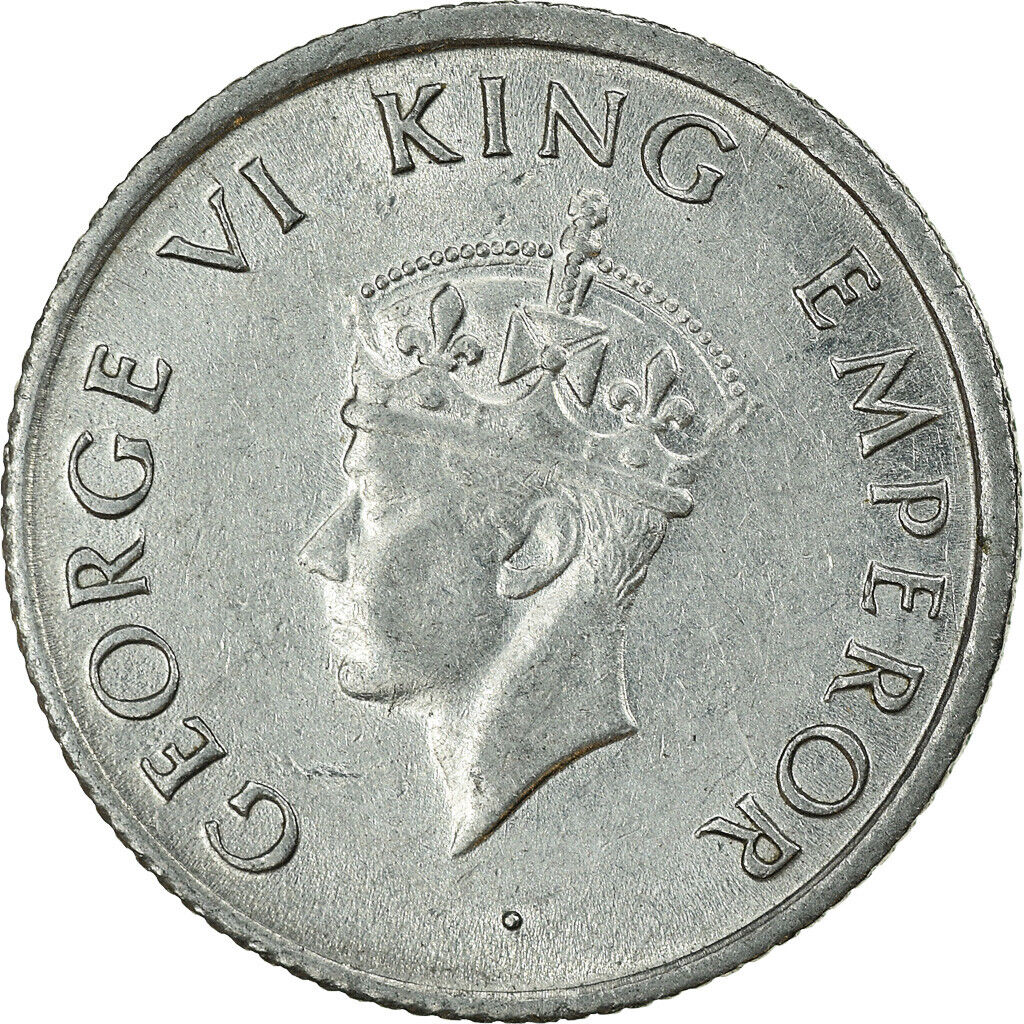 [#764434] Coin, India-republic, 1/4 Rupee, 1946, Mumbai, Bombay, Ef, Nick