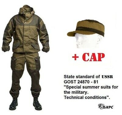 Gorka 3 "bars" Original Russian Army Special Uniform Cotton Suit Khaki Camo +cap