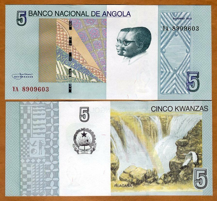 Angola, 5 Kwanzas, 2012 (2017), P-151a, Unc > Ruacana Falls